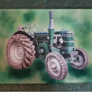 Glass Cutting Board - Field Marshall Tractor