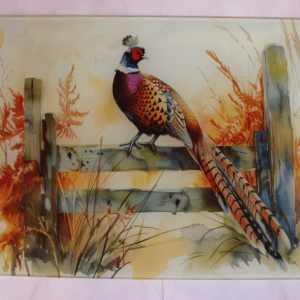 Glass Cutting Board - Pheasant