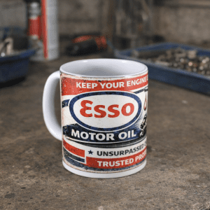 Retro Oil Sign ceramic mug